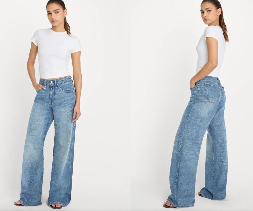 Good American Good Ease Relaxed Jeans in Indigo Size 8 (29)